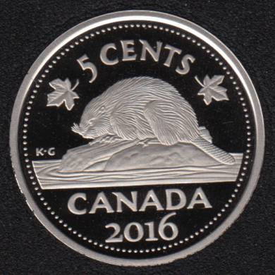2016 - Proof - Canada 5 Cents