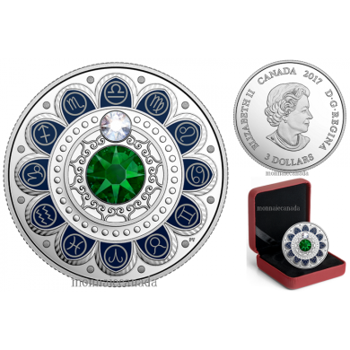 2017 - $3 - Pure Silver coin  Zodiac - Libra