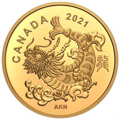 2021 $8 Dollars Fine Gold 99.99% - Triumphant Dragon