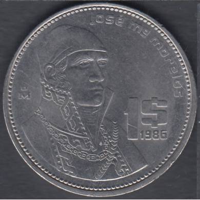 1986 Mo - 1 Peso - Mexico