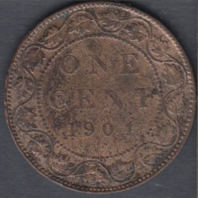 1904 - Fine - Cleaned - Canada Large Cent