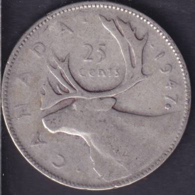 1947 - Feuille d'Érable - Canada 25 Cents