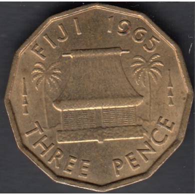 1965 - 3 Pence - Unc - Fidji