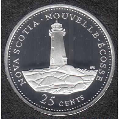 1992 - #9 Proof - Silver - Nova Scotia - Canada 25 Cents