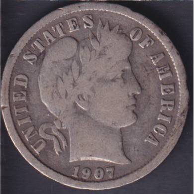 1907 - Fine - Barber - 10 Cents USA