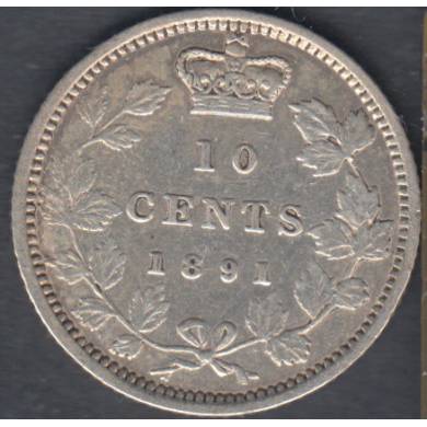 1891 - VF/EF - 21 Leaves - Nettoy - Canada 10 Cents