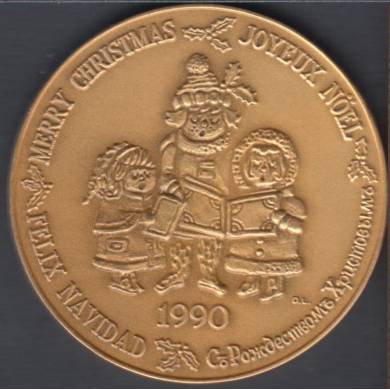 Jerome Remick - 1990 - Christmas - Gold Plated - Medal