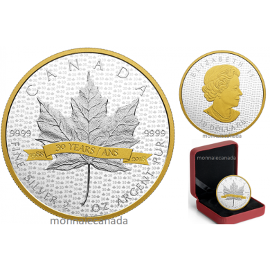 2018 - $10 - 2 oz. Pure Silver Gold-Plated Coin - SML Tribute to 30 Years