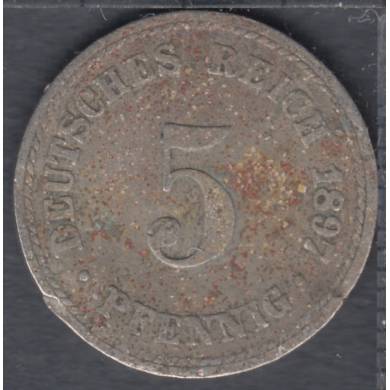 1897 A - 5 Pfennig - Germany