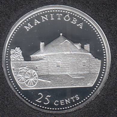1992 - #4 Proof - Argent - Manitoba - Canada 25 Cents