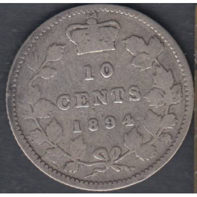 1894 - G/VG - Canada 10 Cents