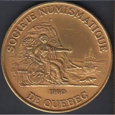 Quebec Socit Numismatique - 1987 - Expo Annuelle - Plaqu Or - 250 pcs - $2 Dollar de Commerce