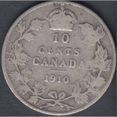 1910 - G/VG - Canada 10 Cents