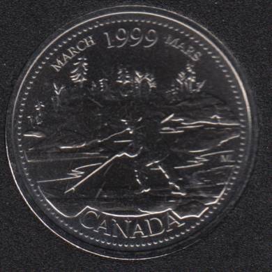 1999 - #3 NBU - March - Canada 25 Cents