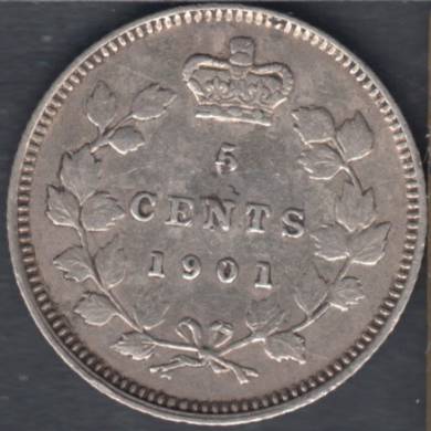 1901 - VF - Canada 5 Cents
