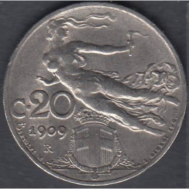 1909 R - 20 Centisimi - Italy