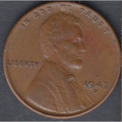 1947 D - VF EF - Lincoln Small Cent