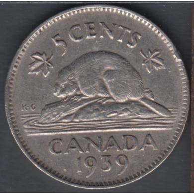 1939 - F/VF - Canada 5 Cents