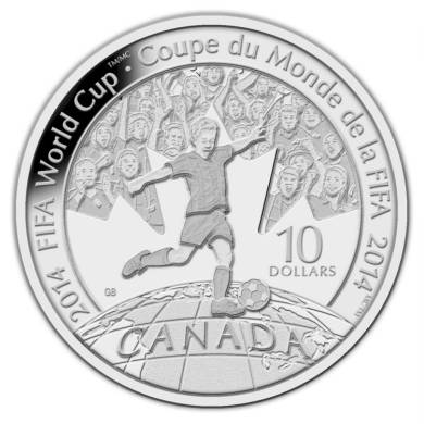 2014 - $10 - 1/2 oz. Fine Silver Coin - FIFA