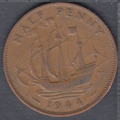 1944 - Half Penny - Grande Bretagne