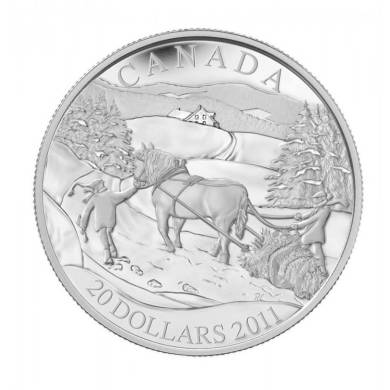 2011 - $20 - Pièce en argent sterling - Scène d'hiver