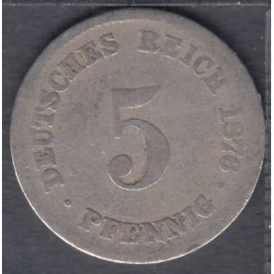 1876 G - 5 Pfennig - Allemagne