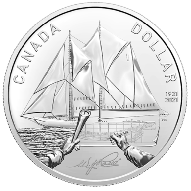 2021 1921 - Bluenose - NBU - Argent Fin - Canada Dollar