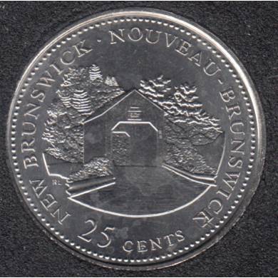 1992 - #1 B.Unc - New Brunswick - Canada 25 Cents