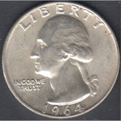 1964 - UNC - Washington - 25 Cents USA