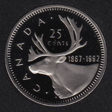 1992 - 1867 - Proof - Canada 25 Cents