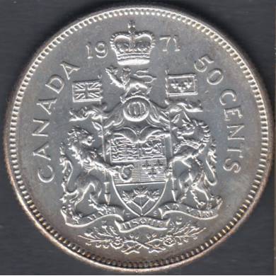 1971 - AU - Silver Plated - Canada 50 Cents