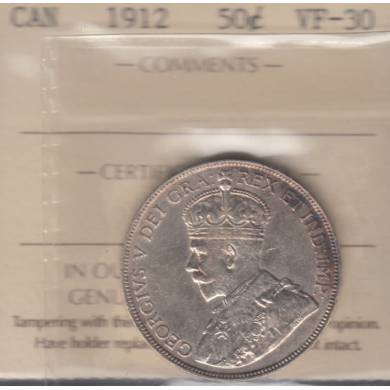 1912 - VF-30 - ICCS - Canada 50 Cents