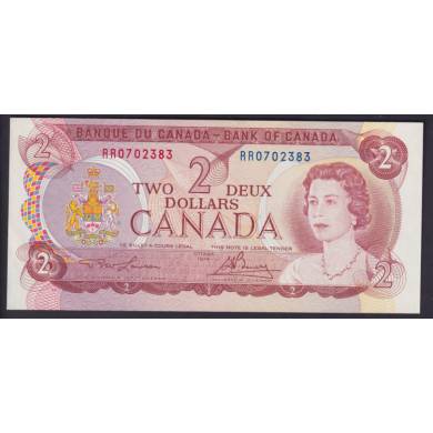 1974 $2 Dollars -UNC - Lawson Bouey - Prfixe RR