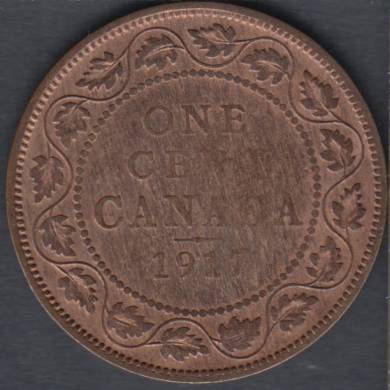 1917 - VG/F - Cleaned - Canada Large Cent