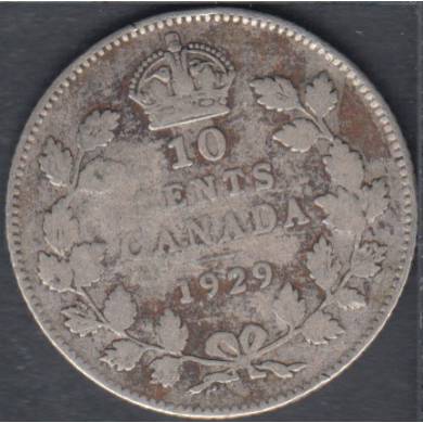 1929 - VG/F - Canada 10 Cents