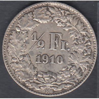 1910 B - 1/2 Franc - Switzerland