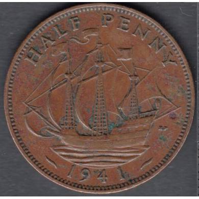 1941 - 1/2 Penny - Great Britain