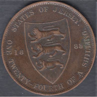 1888 - 1/24 de Shilling - EF - Jersey