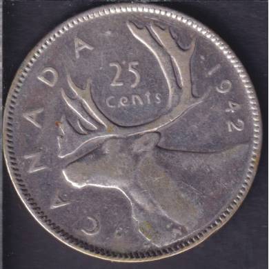 1942 - VG - Canada 25 Cents