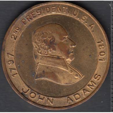 1787 1801 - John Adams - 2nd President - Son of Liberty - Medal