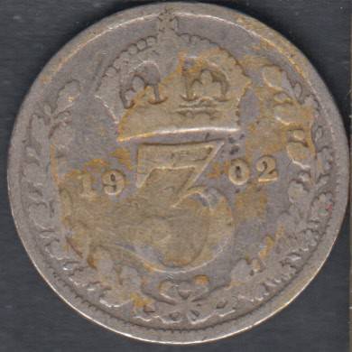 1902 - 3 Pence - Grande Bretagne