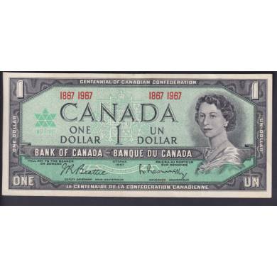 1867 1967 $1 Dollar - AU - Beattie Rasminsky