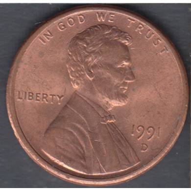 1991 D - B.Unc - Lincoln Small Cent