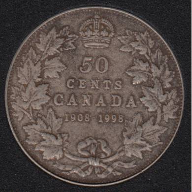 1998 - 1908 - Proof - Argent - Canada 50 Cents