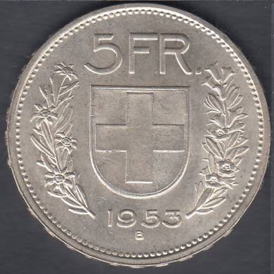 1953 B - 5 Francs - Suisse