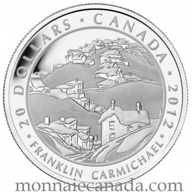 2012 - $20 - Fine Silver Coin - Carmichael, Houses, Cobalt