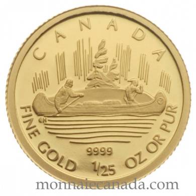 2005 -  50 Cents - 1/25 OZ Fine Gold - Voyageur