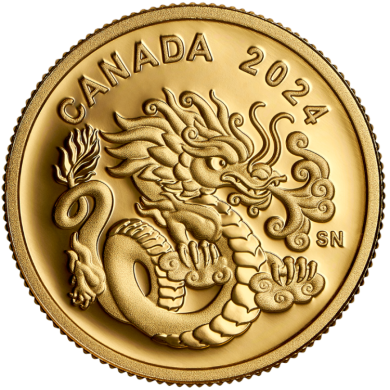 2024 - $8 - Pure Gold Coin – Spirit Dragon