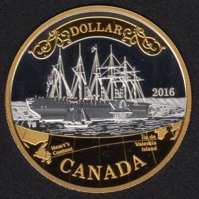 2016 - Proof - Argent Fin - Plaqué Or - Canada Dollar