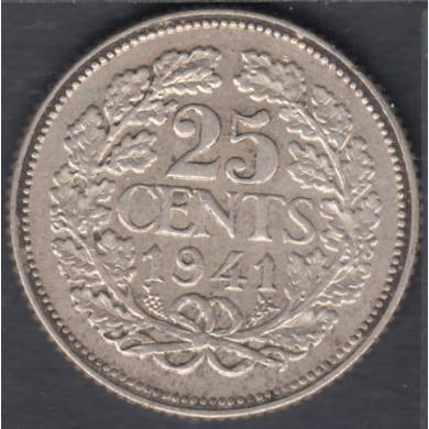 1941 - 25 Cents - EF - Pays Bas